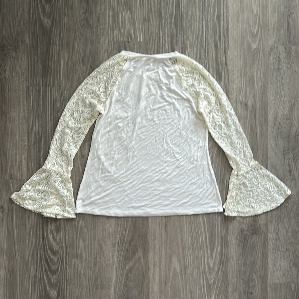 American Rag Bell Sleeve Ruffled Blouse - Picture 4 of 4